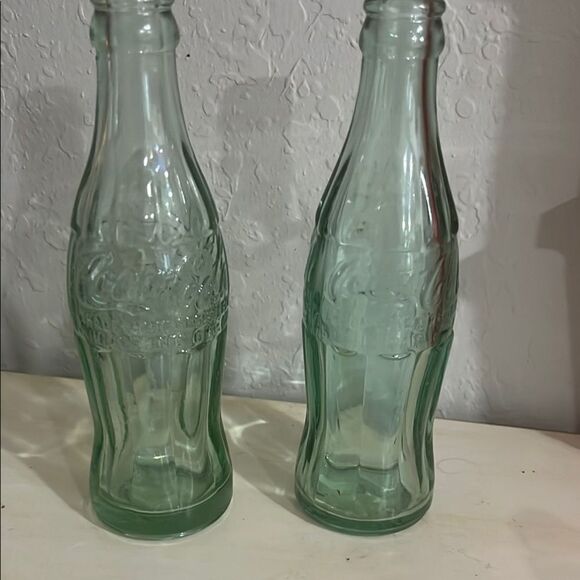 Coca Cola Vintage Green Glass Bottles Tacoma Wa & Reno Nevada - Picture 1 of 5